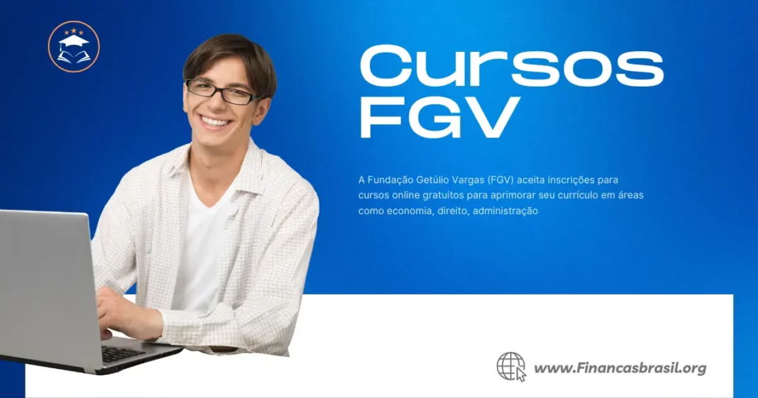 A Fundação Getúlio Vargas (FGV) aceita inscrições para cursos online gratuitos para aprimorar seu currículo em áreas como economia, direito, administração pública, finanças, humanidades, educação e negócios.